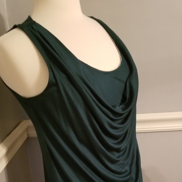 White House Black Market dressy winter green top - Picture 2 of 8